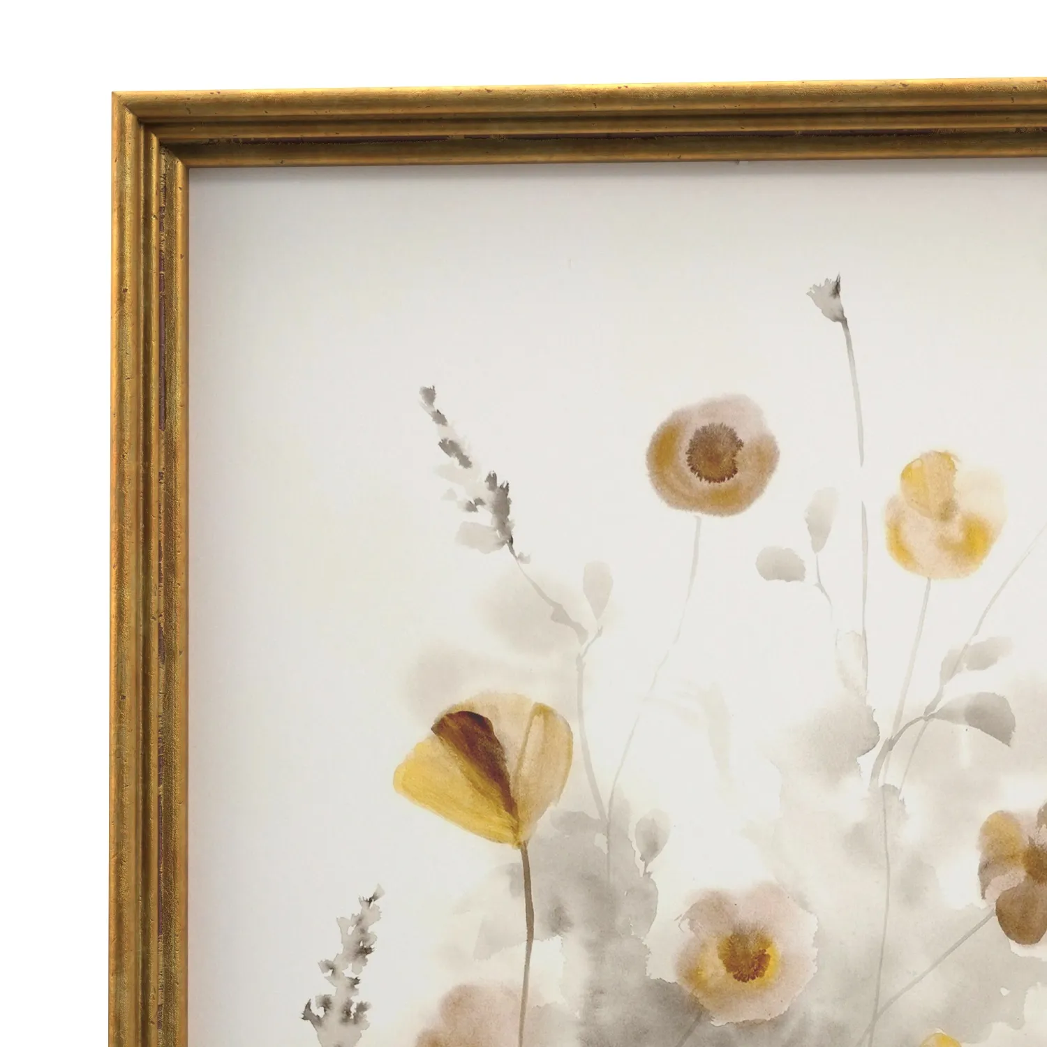 Poppies Watercolor Wall Art PBR 3D Model_05